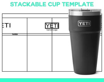 Plantilla para vaso Yeti apilable de 30 oz, grabado láser, svg, plantilla para vasos Yeti, vaso Yeti svg, Yeti apilable de 30 oz, plantilla Yeti SVG