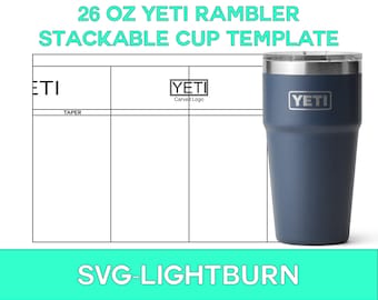 Plantilla para vaso Yeti apilable de 26 oz, grabado láser, svg, plantilla para vasos Yeti, vaso Yeti svg, Yeti apilable de 26 oz, plantilla Yeti SVG