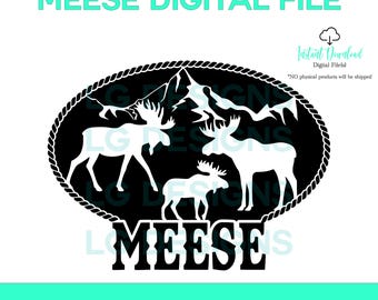 Imagen divertida de alce: Vector de vida silvestre (descarga digital)