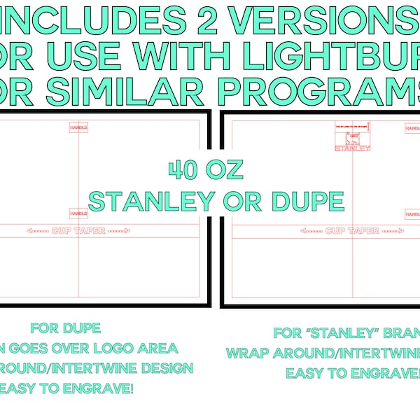 40oz Stanley Cup Template Etsy