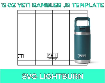 Plantilla para grabado láser YETI Rambler JR de 12 oz, plantilla para vasos Yeti, Yeti Rambler svg, plantilla Yeti de 12 oz, plantilla Yeti SVG