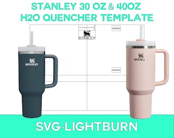 Plantilla SVG para extintor Stanley H2.0: Grabado láser para vasos de 30 y 40 oz