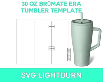 Plantilla BruMate Era de 30 oz para grabado láser SVG, plantilla para tazas BruMate, vaso BruMate SVG, BruMate Era, plantilla BruMate SVG