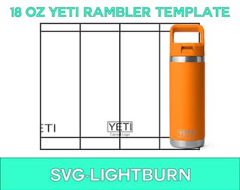 Plantilla de vaso YETI de 18 oz SVG para Yeti Rambler de 18 oz / Grabado láser SVG para vaso Yeti Rambler / Archivo de diseño de plantilla de taza Yeti Rambler.