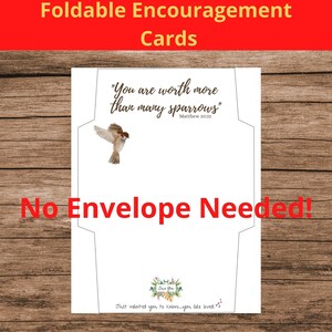 5 opvouwbare aanmoedigingsbriefkaarten Geen envelop nodig Instant Download PDF PNG Wenskaarten