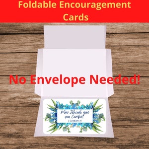 5 opvouwbare aanmoedigingsbriefkaarten Geen envelop nodig Instant Download PDF PNG Wenskaarten