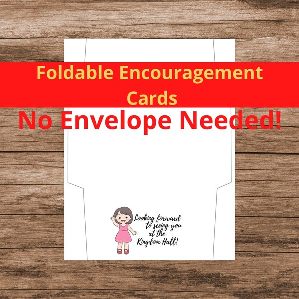 5 Looking forward to seeing you at the Kingdom Hall  cards Folding Encourage cards No envelope needed Instant Download PDF PNG Friends pack