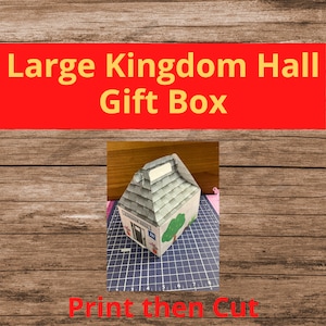 Große Geschenk-Box, Königreich Hall Geschenk-Box, printable download pdf png Sofortiger Druck