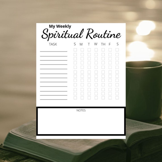 Weekly Spiritual Routine Worksheets Bible study sheets PDF Printable ...