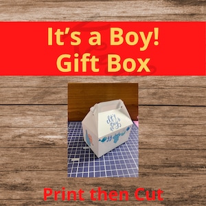 È un ragazzo, confezione regalo per baby shower, scatola per dolcetti, download stampabile, pdf png, stampa istantanea