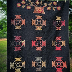 Plaid Baskets Quilt Pattern - INSTANT DOWNLOAD