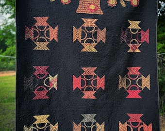Plaid Baskets Quilt Pattern - INSTANT DOWNLOAD