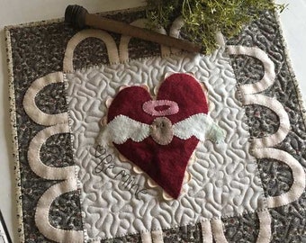 Will You Be Mine Mini Quilt - INSTANT DOWNLOAD