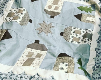 A Winter's Village Quilt Pattern - INSTANT DOWNLOAD