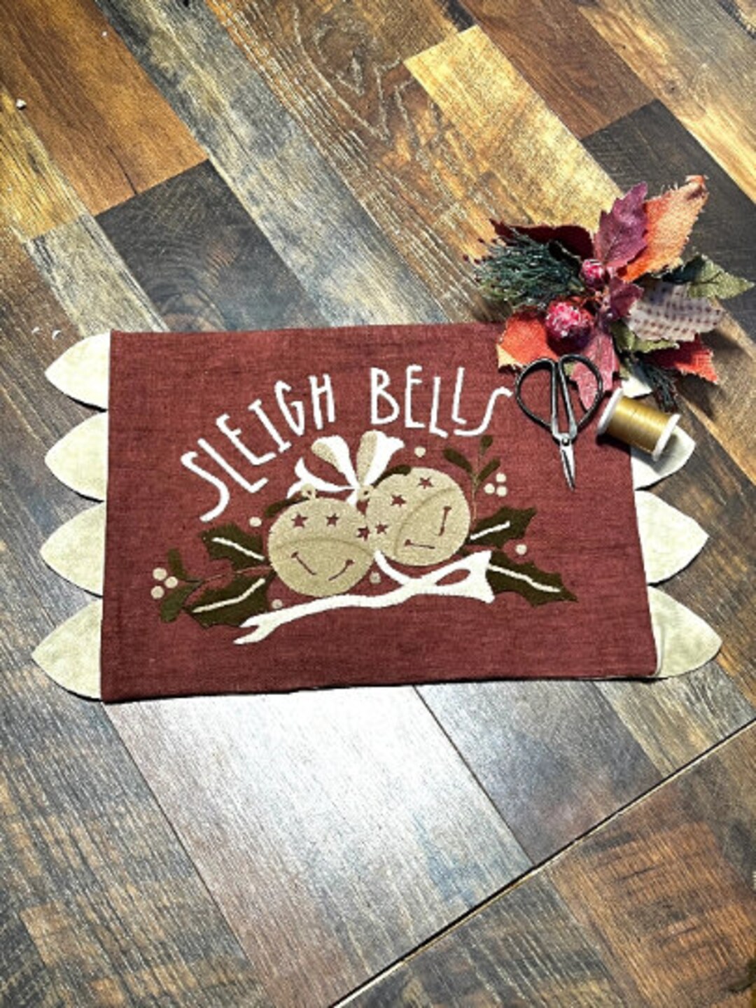 Sleigh Bells Wool Table Mat Pattern INSTANT DOWNLOAD Etsy