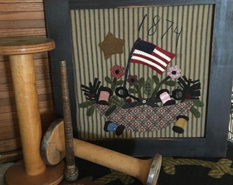 The Sewing Bowl Wool Applique Quilt Pattern