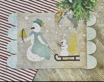 Snow Day Wool Table Mat