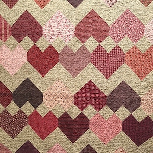 Cinnamon Hearts Quilt Pattern - INSTANT DOWNLOAD