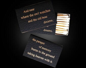PARAPET OF MEMORY Matchbox, set of 5, House of Leaves, Mark Z. Danielewski