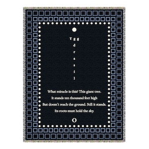YGGDRASIL Blanket, House of Leaves, Poetry, Throw