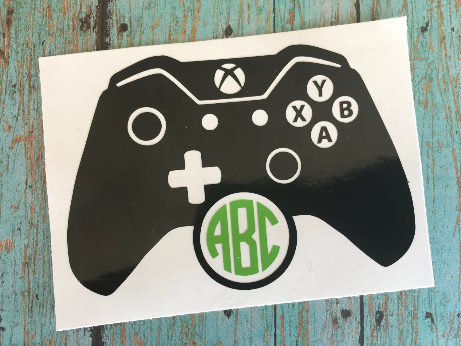 Xbox Controller Monogram Decal Monogram Decal Gamer Decal Etsy