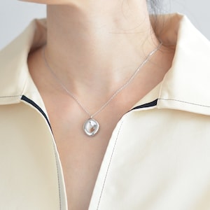 Personalized Worry Stone Necklace • Calming Stress Anxiety Relief Jewelry • Lucky Charm • Custom Engraving • Fidget Jewelry • Meditation 242