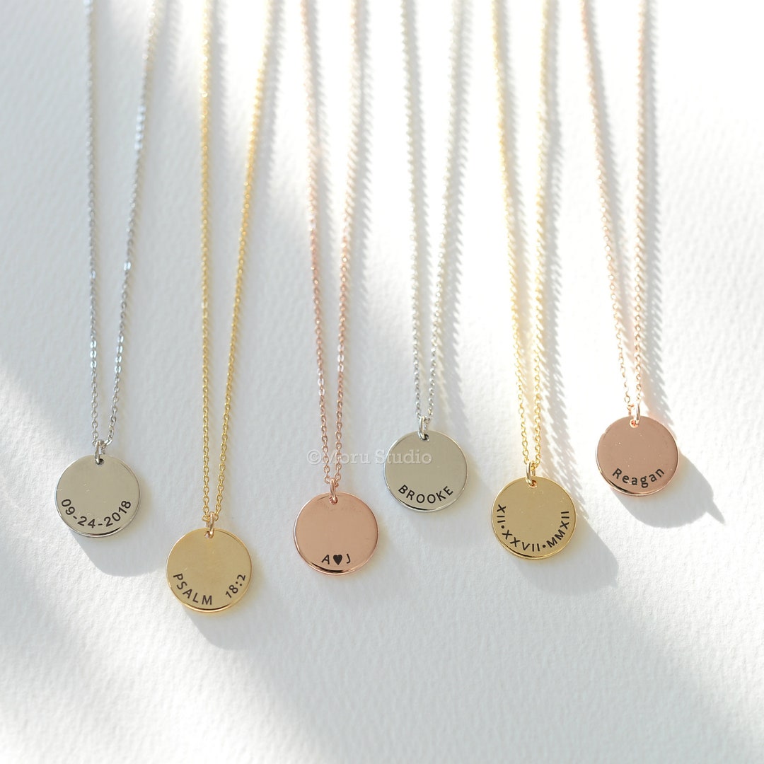 Date disc necklace Clearance