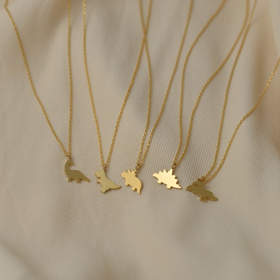 Personalized Dinosaur Necklace With Engraved Initial Unique Dino Jewelry Dinosaur Lover Gift Mama Necklace Birthday Gift for Girls Etsy