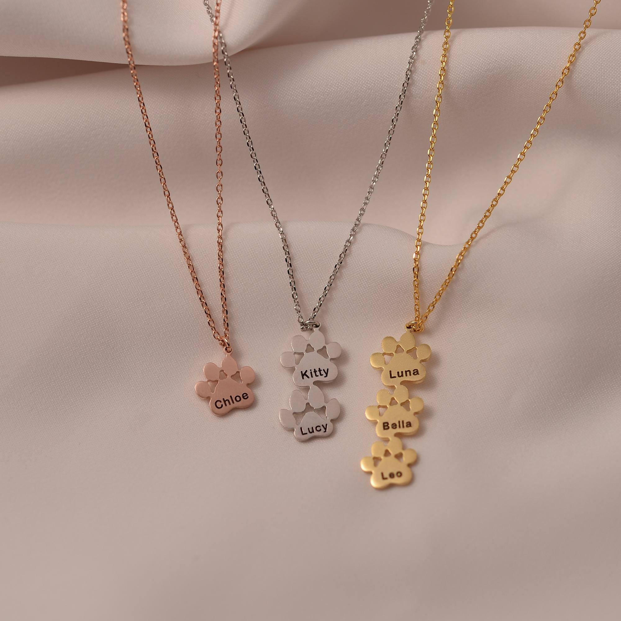 Personalisierte Ohrringe Mit Pfotenabdruck & Initialen – .925 Sterlingsilber Für Tierliebhaber