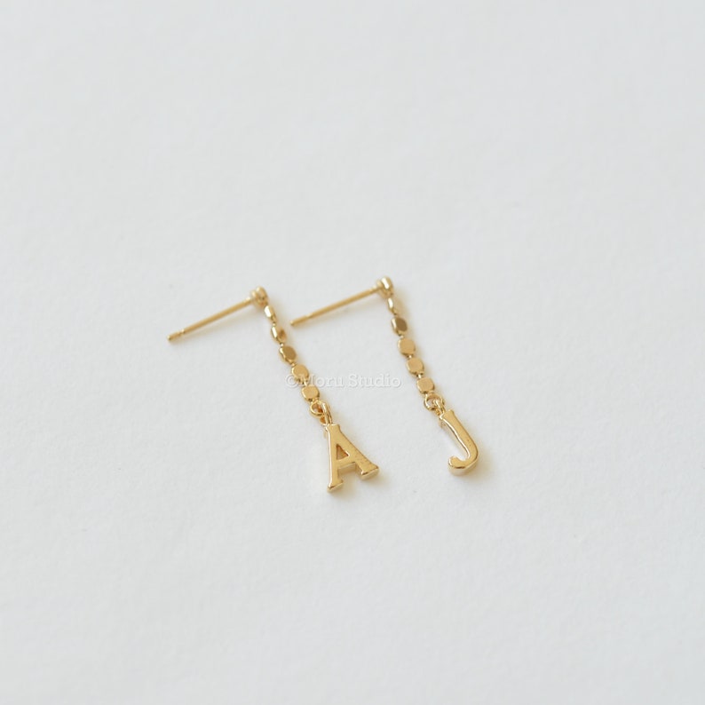 Initial earrings dangle Clearance