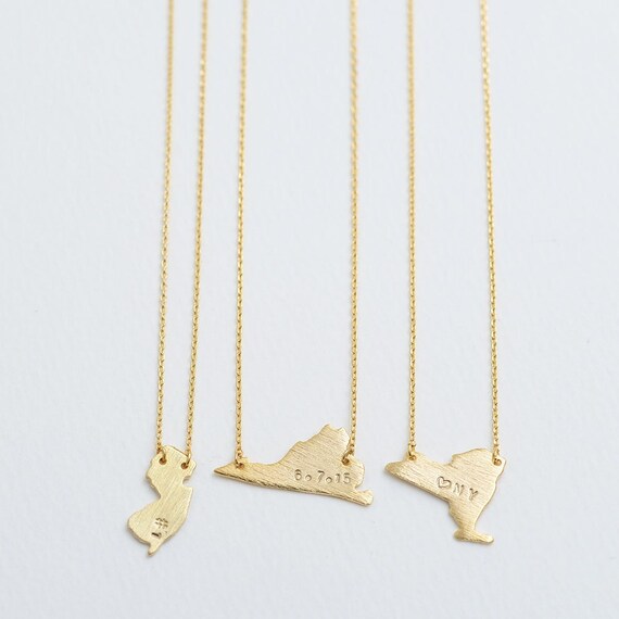 Etsy state best sale necklace