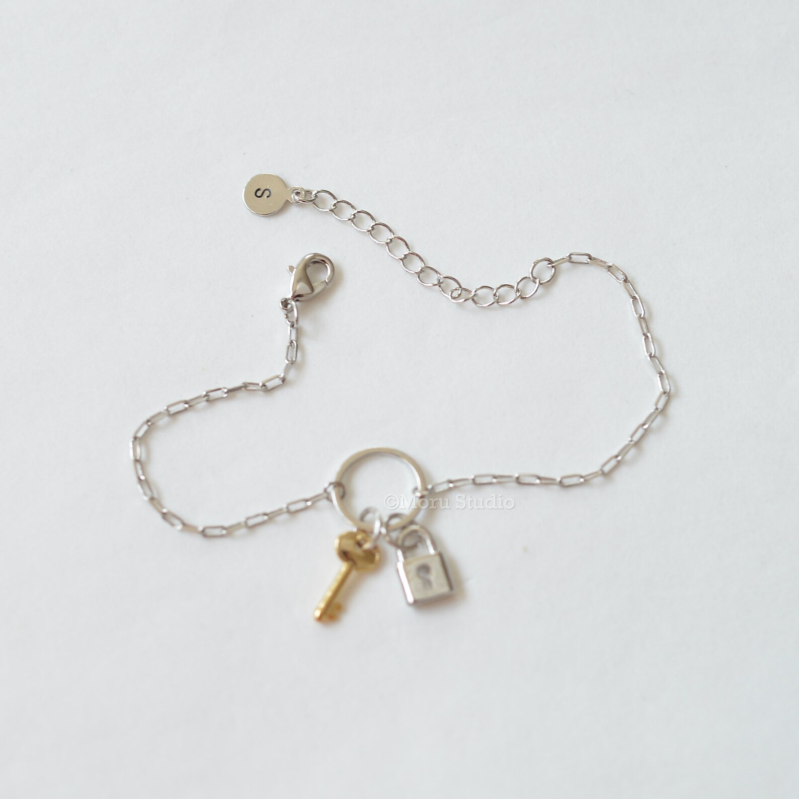 Locking bracelet with key necklace Clearance