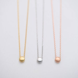 Dainty Dot Necklace -Available in Gold,Silver, Rose Gold. Tiny Circle Necklace, Coin Necklace, Layering Necklace, Bridesmaid Necklace NBB074