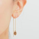Initial Threader Earrings