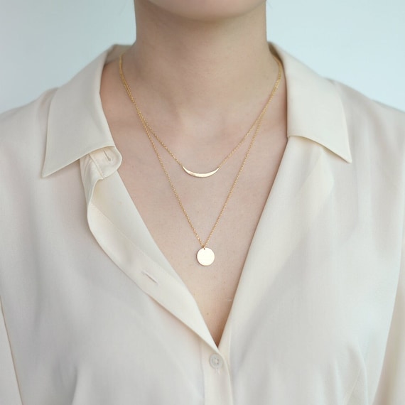 Sideways crescent shop moon necklace