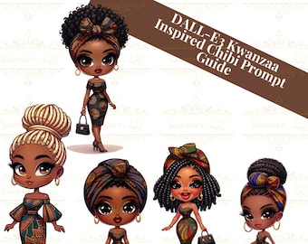 Afro-Amerikaanse Chibi-poppen in Afrikaanse prenten: 12-promptgids voor creatieve expressie