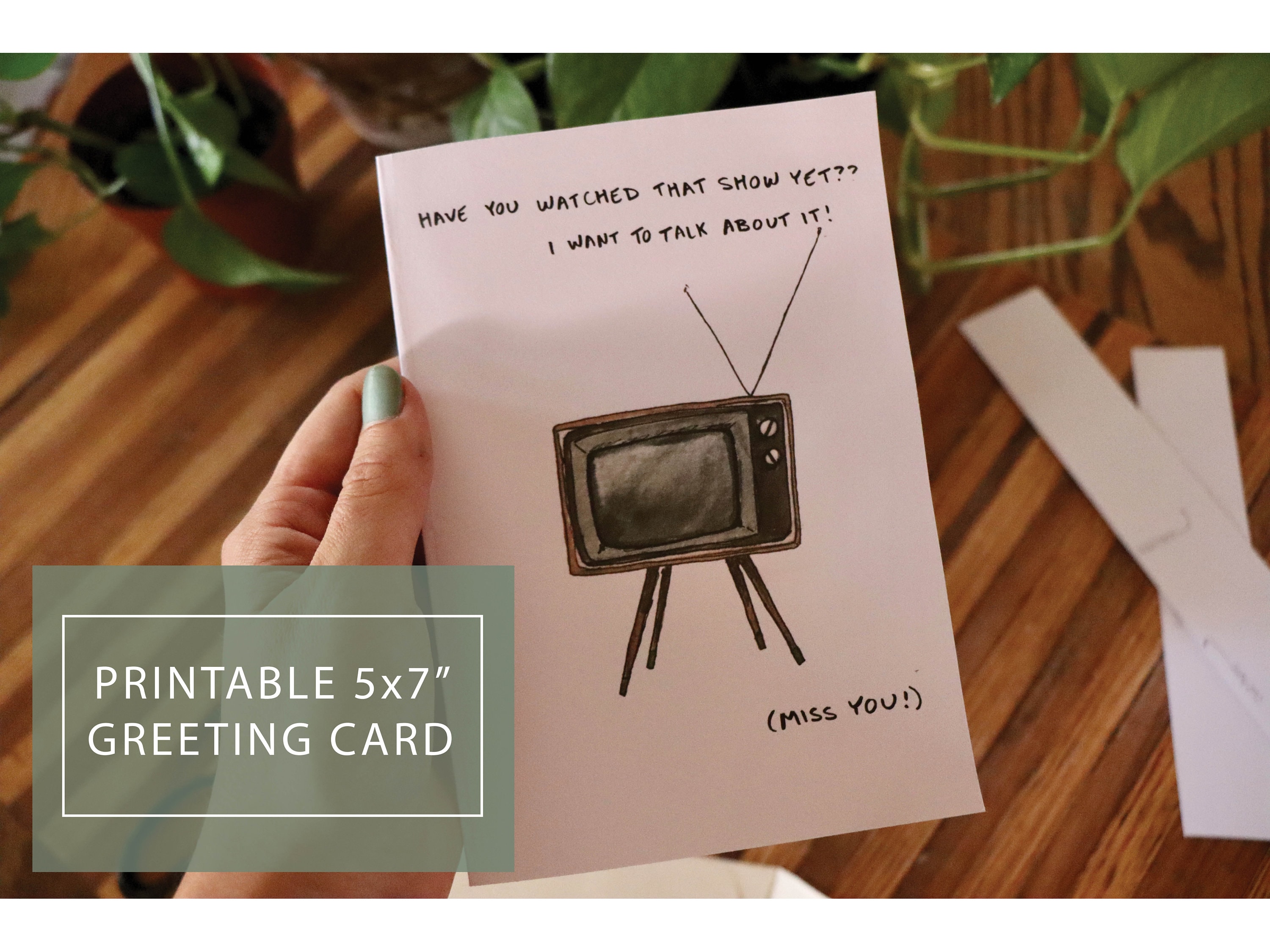 Just Because Card for friend funny friendship card printable | Etsy