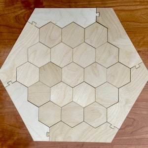 Lasergesneden berkenhouten zeshoekig bord