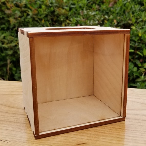 Natural Wood Shadow Box Craft Box Kit Memory Box Display Etsy