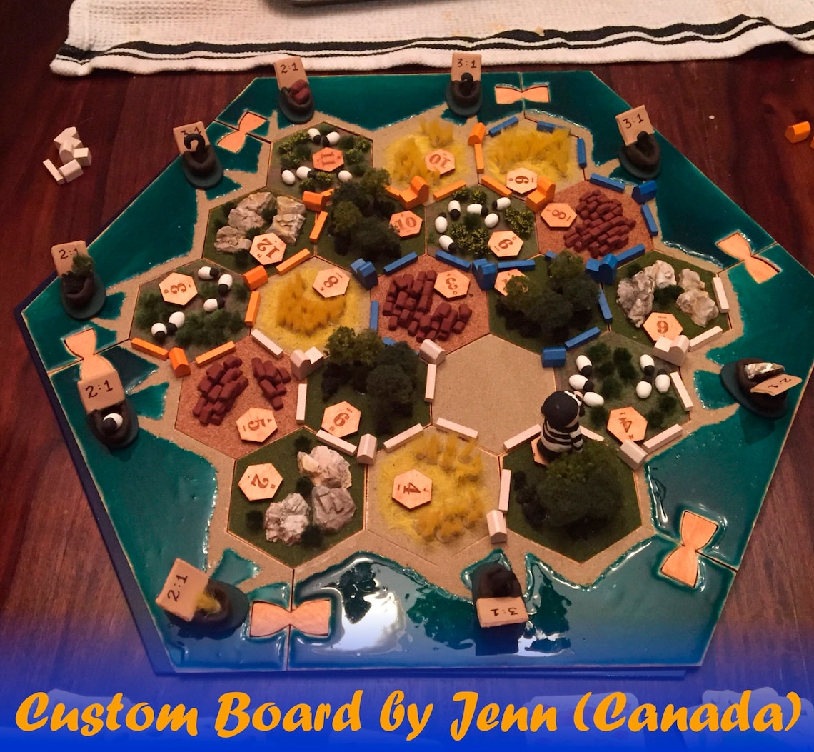 Settlers of Catan Game Board Laser Cut Wood Unfinished Etsy