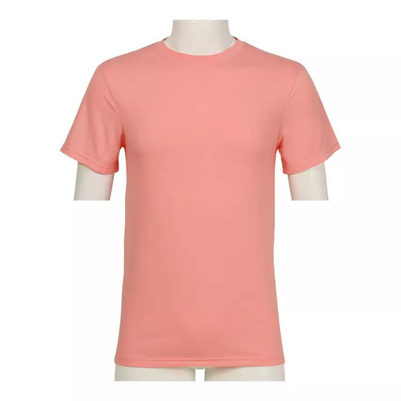 Cotton Feel 95 % Polyester TShirts Not See Thru Good Quality Coral