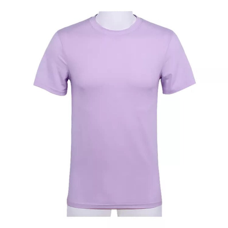Cotton Feel 95 % Polyester TShirts Not See Thru Good Quality Purple