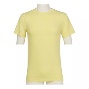 Cotton Feel 95 % Polyester TShirts Not See Thru Good Quality Banana Yellow