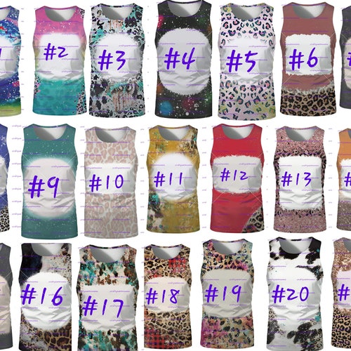 Faux Bleach Sublimation Tank Tops 95 Polyester soft Cotton Etsy