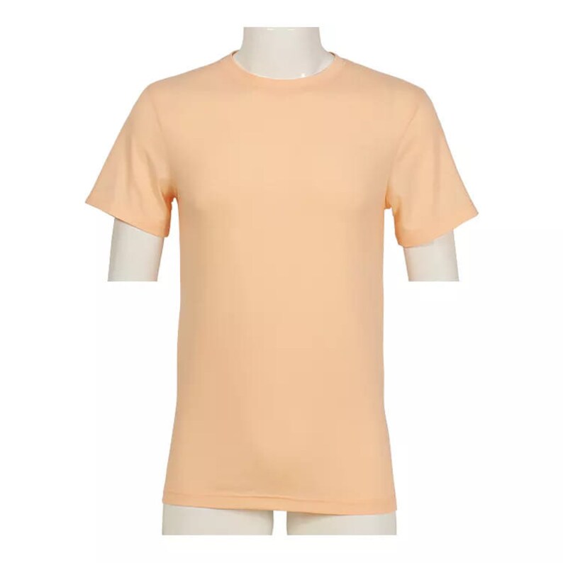Cotton Feel 95 % Polyester TShirts Not See Thru Good Quality Peach