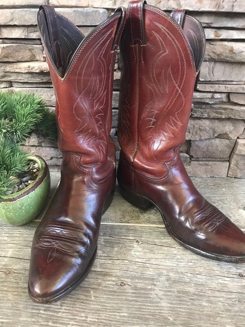 Men's Justin Vintage Cowboy Boots, Size 9EE - Etsy