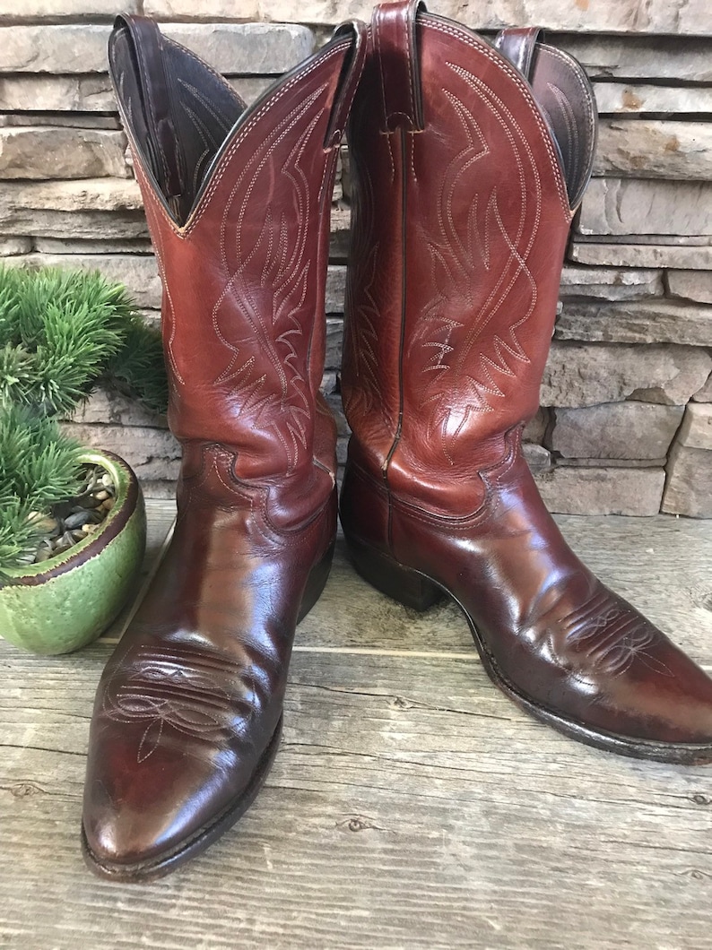 Men's Justin Vintage Cowboy Boots, Size 9EE - Etsy