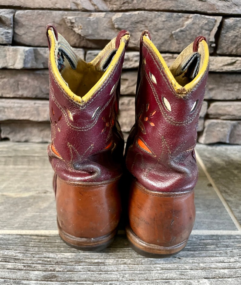 Vintage Kids PeeWee Cowboy Boots, circa 1950s image 4