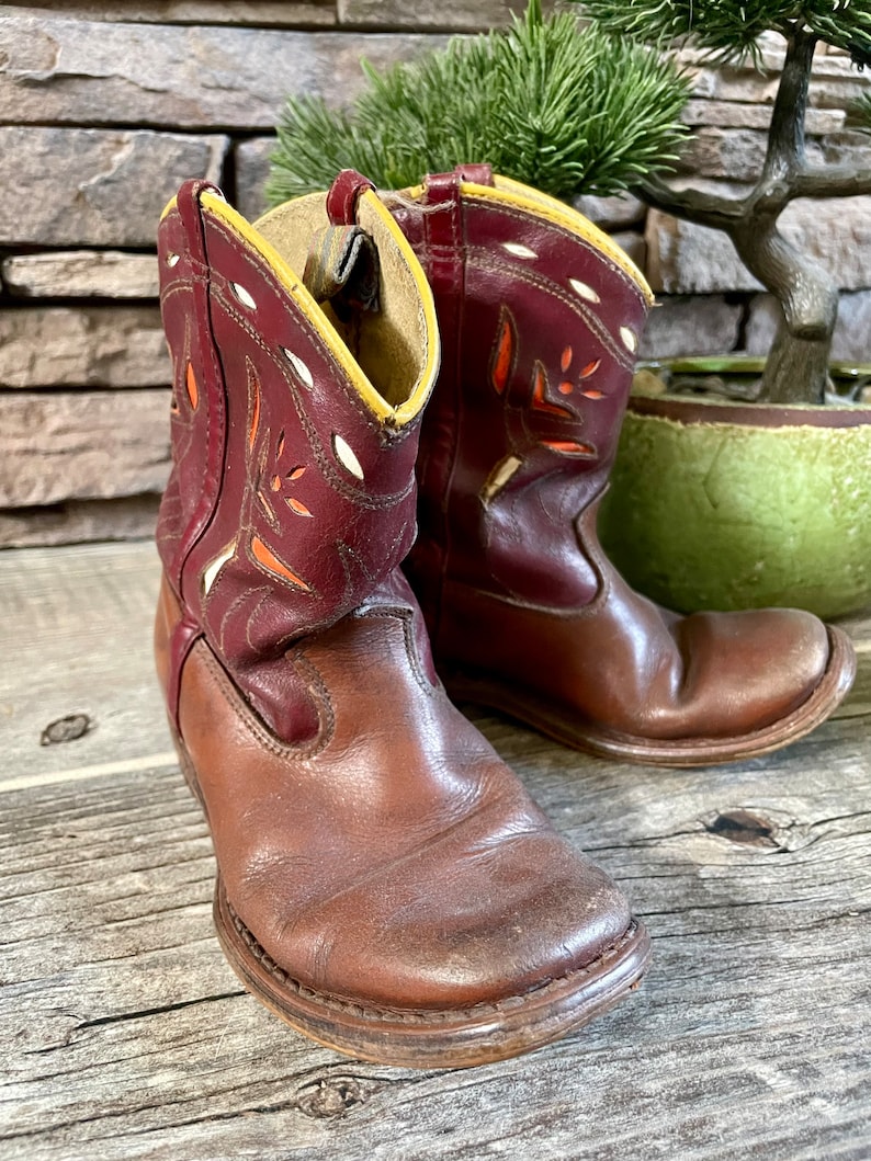 Vintage Kids PeeWee Cowboy Boots, circa 1950s image 2