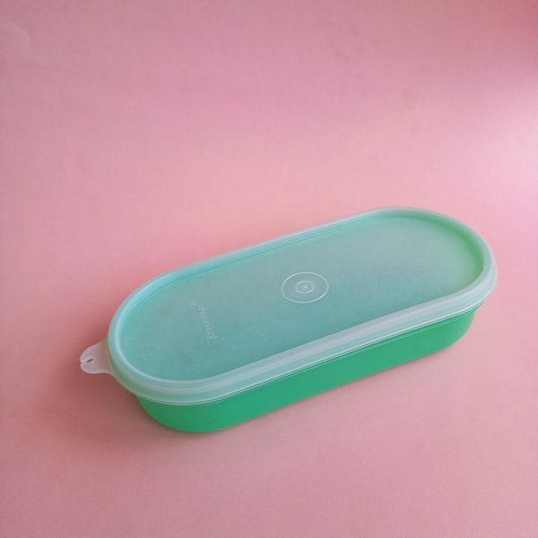 Oval Pastel Tupperware Container Storage Box- Green Made in Australia